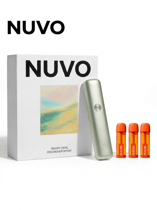 Nuvo Smart Electronic Oral Spray PW13, Instant Fresh Breath Device with Replaceable Flavor Pods